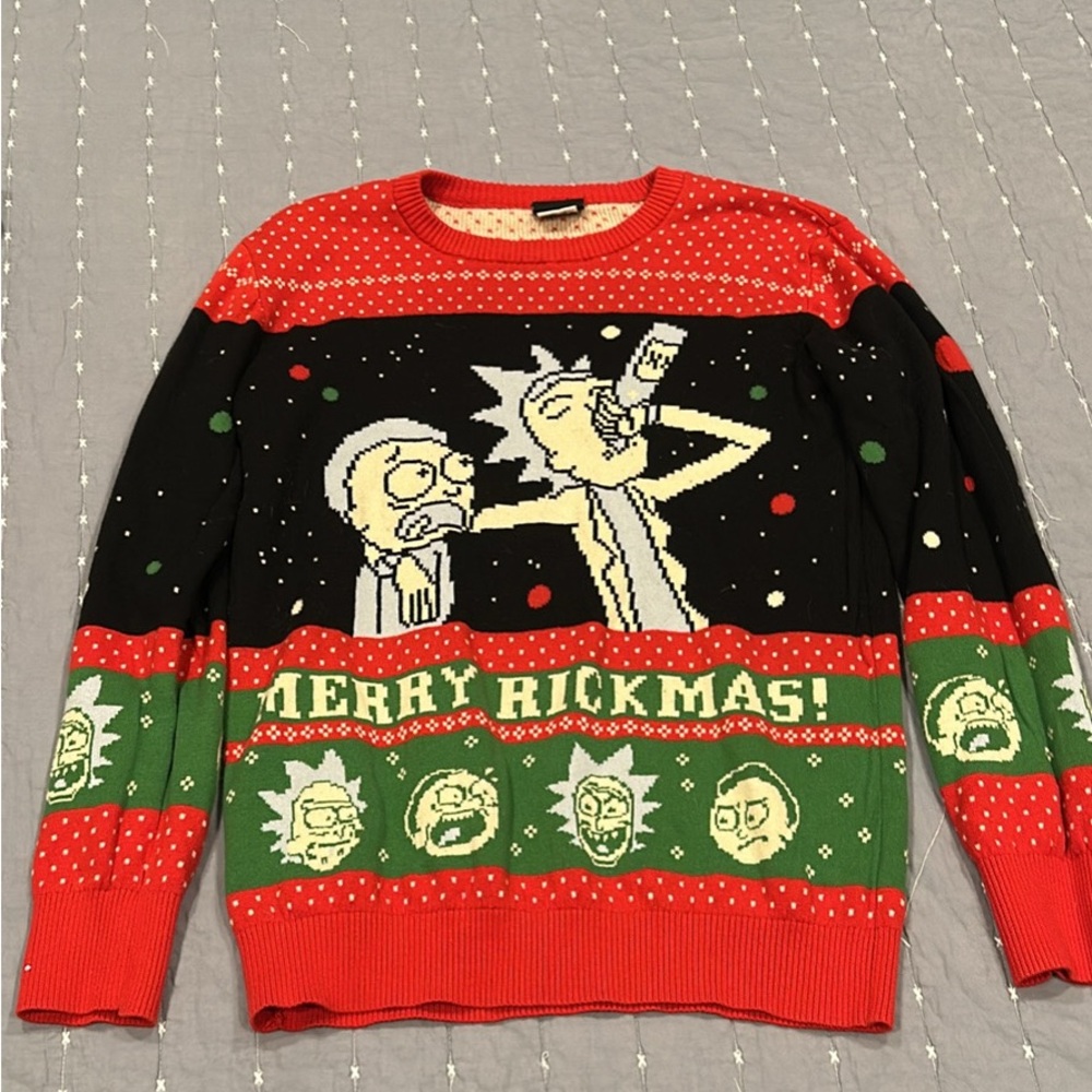 Festive Black and Red Sweater